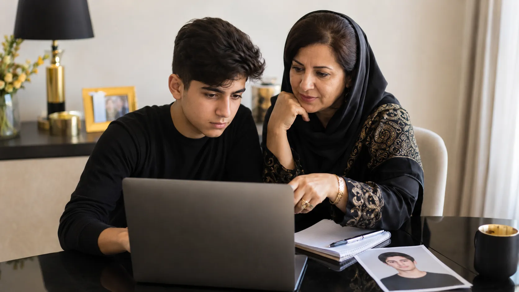 ثبت نام بازیگری نوجوان با همراهی مادر