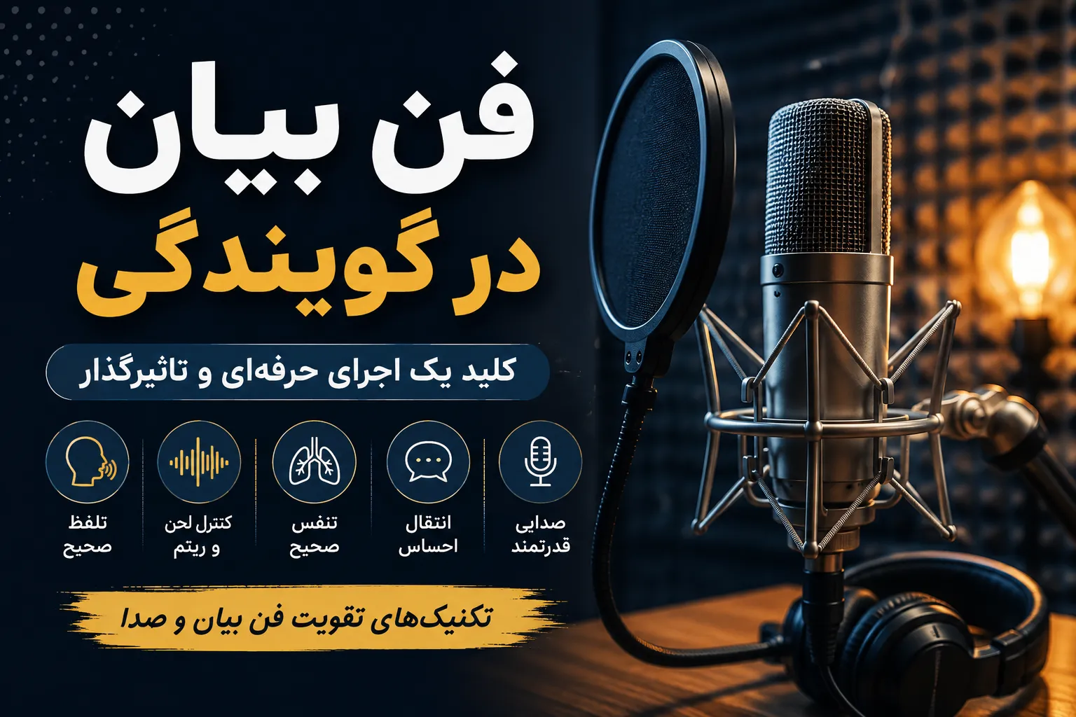 فن بیان در گویندگی چیست؟ + تکنیکهای تقویت فن بیان و صدا 1 فن بیان در گویندگی و تکنیکهای تقویت صدا